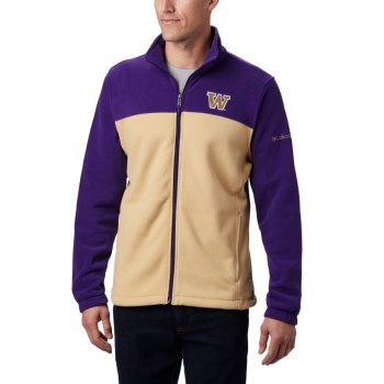 Columbia Muške Jakne - Collegiate Flanker III Fleece - Washington Ljubičaste Smeđe | ZSEU-90658
